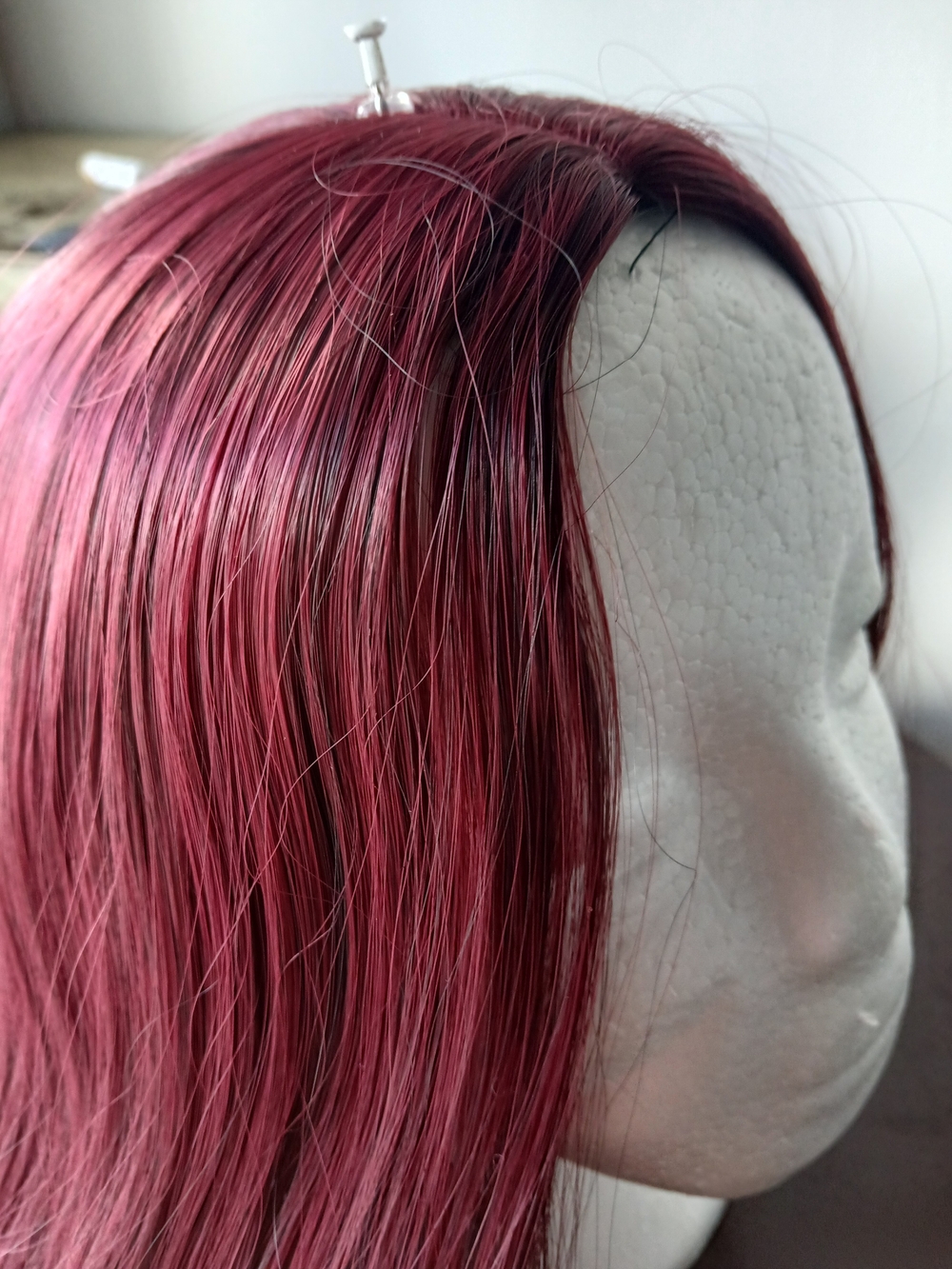 Long Straight Burgundy Women’s Wig - Brand New - Picture 6 of 8